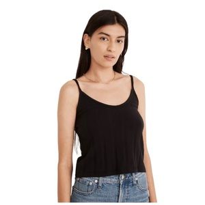 Madewell Ribbed Sweater-Knit Anytime Cami Top in Black NWT - Size XXL